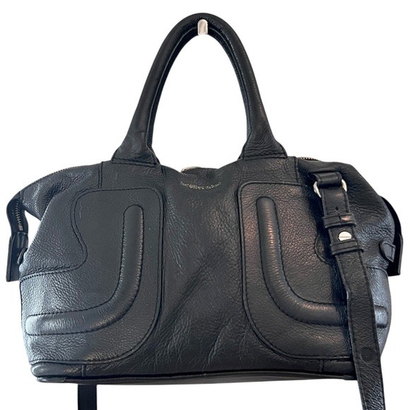 Chloé Handbags - SEE BY CHLOE Kay Black Leather Satchel Crossbody Bag Designer Style Handbag